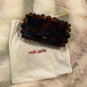 Cult Gaia Eos Box Clutch in Tortoise